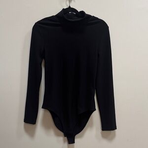 NWT Zara Black Turtleneck Bodysuit open back size L